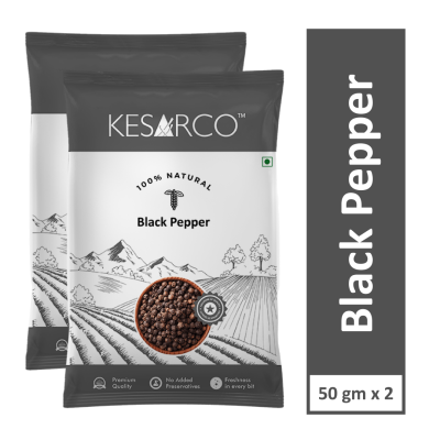 KesarCo: Black Pepper - Pack of 2 (50gm each)