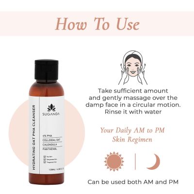 Suganda: Hydrating Oat PHA cleanser - 120ml