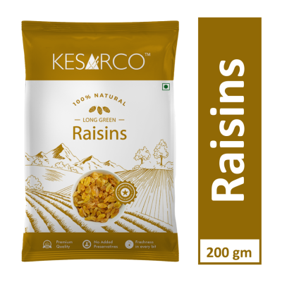 KesarCo: Green Raisins - Pack of 2 (200gm each)