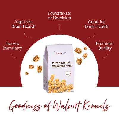 KesarCo: Kashmiri Walnut Kernels - Pack of 2 (200gm each)