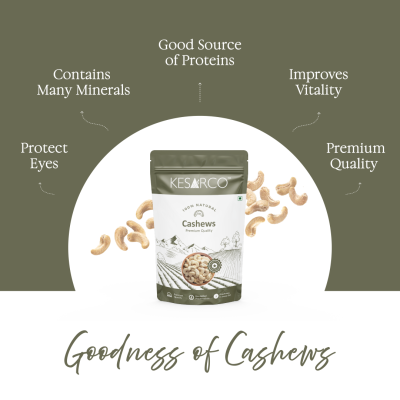 KesarCo: Premium W320 Cashews - Pack of 2 (200gm each)