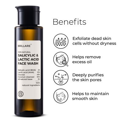Brillare: Salicylic & Lactic Acid Face Wash - 100ml