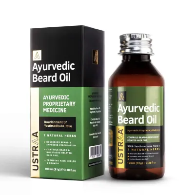 Ustraa: Ayurvedic Beard Growth Oil - 100ml