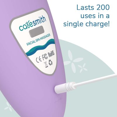 Caresmith: Battery Powered Sonic Massager Brush For Facial Cleansing - Lavender Spunk