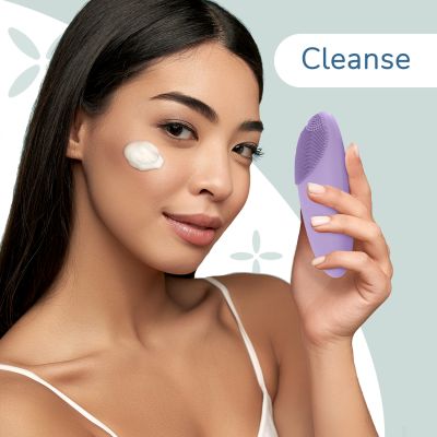 Caresmith: Battery Powered Sonic Massager Brush For Facial Cleansing - Lavender Spunk