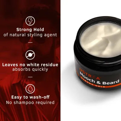 Ustraa: Beard & Mooch Wax - Strong Hold - 50gm