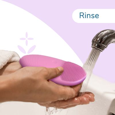 Caresmith: Battery Powered Sonic Massager Brush For Facial Cleansing - Pink Taffy