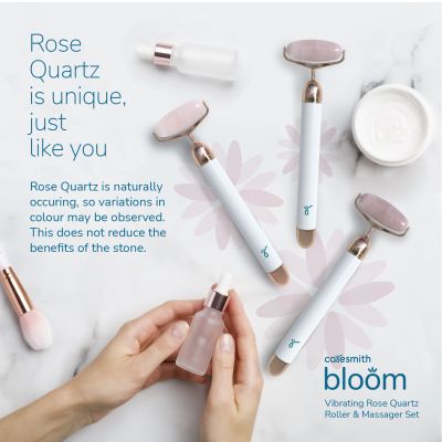 Caresmith: Bloom Vibrating Rose Quartz Face Roller