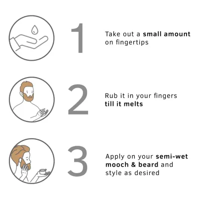 Ustraa: Beard & Mooch Wax - Strong Hold - 50gm