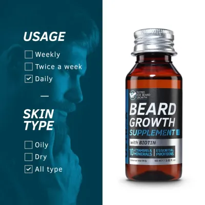Ustraa: Beard Growth Supplement - 60ml