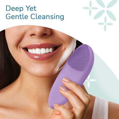 Caresmith: Battery Powered Sonic Massager Brush For Facial Cleansing - Lavender Spunk