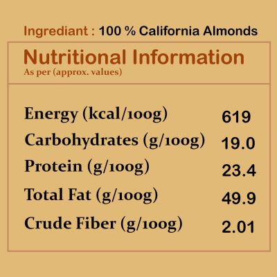 Fabeato: Natural Premium California Almonds - 500gm