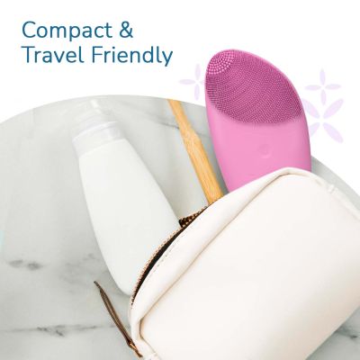 Caresmith: Battery Powered Sonic Massager Brush For Facial Cleansing - Pink Taffy