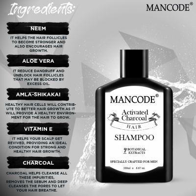 Mancode: Charcoal Shampoo - 200ml