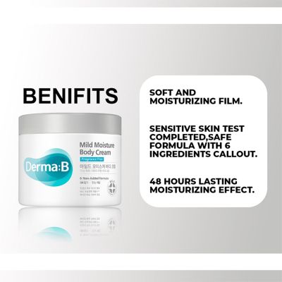 Derma B: Mild Moisture Body Cream - 430ml