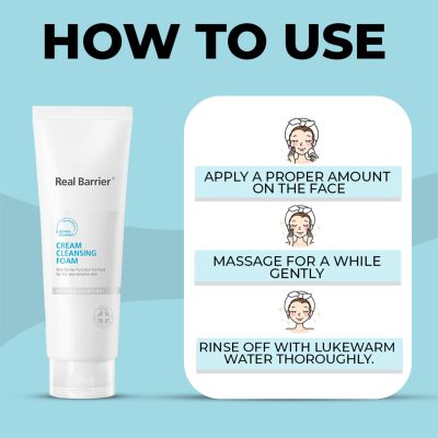 Real Barrier: Cream Cleansing Foam - 120ml