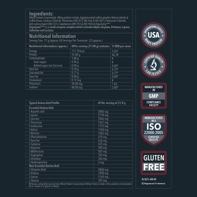 Proathlix: Xloaded 80.6% Whey Protein - Café Brazil - 1kg
