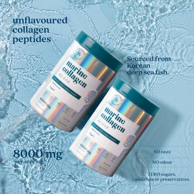 Wellbeing Nutrition: Pure Korean Marine Collagen Peptides - Unflavoured - Pack of 2(200gm each)