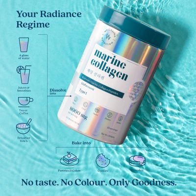 Wellbeing Nutrition: Pure Korean Marine Collagen Peptides - Unflavoured - Pack of 2(200gm each)