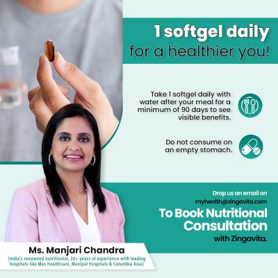 Zingavita: Omega 3 Fish Oil 1000mg Capsules with Multivitamin, Ginseng & Ashwagandha - 120 Softgels