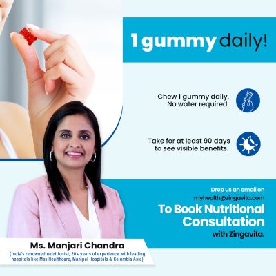 Zingavita: Hair & Skin Gummies with Biotin, Vitamin A, C & E - 30 Gummies