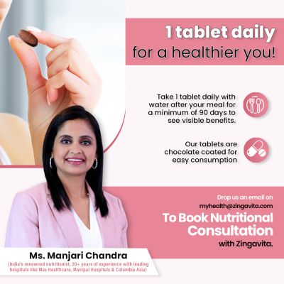 Zingavita: Multivitamin for Women 50+ Age with 26 Vitamins & Minerals - 120Tablets