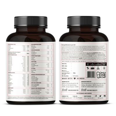 Zingavita: Multivitamin for Women 50+ Age with 26 Vitamins & Minerals - 120Tablets