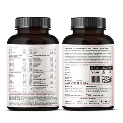 Zingavita: Multivitamin Tablets for Women, with Biotin, Vitamin A, Calcium - 60 Tablets