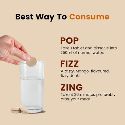 Zingavita: Shilajit Effervescent Tablets 750 mg with Ashwagandha extract - 15Tablets