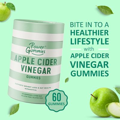Power Gummies: Apple Cider Vinegar Gummies for Managing Weight with Green Apple Flavour-60 gummies