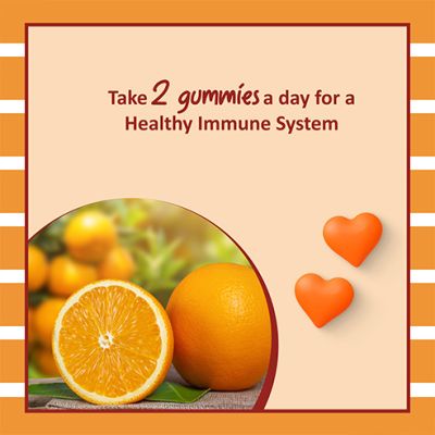 Power Gummies: Vitamin C & Zinc -Boosts Immunity Booster with Orange Flavour-30 gummies