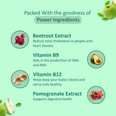 Power Gummies: Apple Cider Vinegar Gummies for Managing Weight with Green Apple Flavour-60 gummies