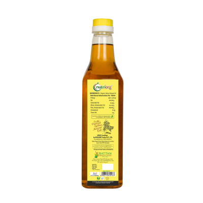 Nutriorg: Certified Organic Yellow Mustard Oil - 1000 ml
