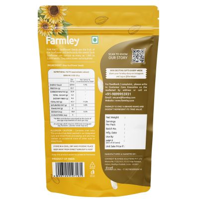 Farmley: Premium Sunflower Seeds Farmley Standee Pouch 200 g