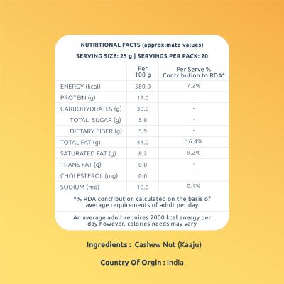 Farmley: Premium W320 Cashew Farmley Standee Pouch 500 g