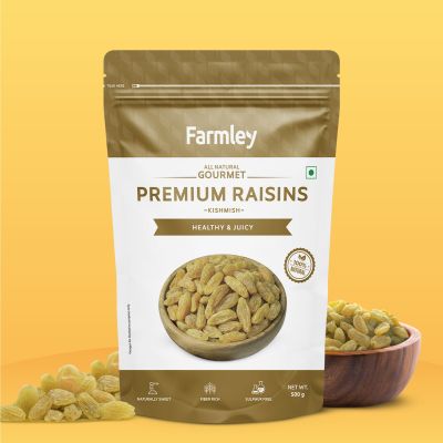Farmley: Premium Raisin Long Farmley Standee Pouch 500 g