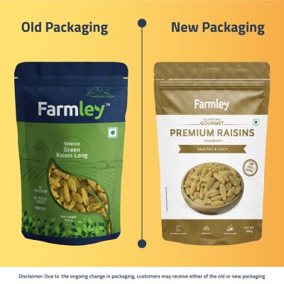 Farmley: Premium Raisin Long Farmley Standee Pouch 500 g
