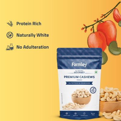 Farmley: Premium W320 Cashew Farmley Vacuum Standee Pouch 250 g