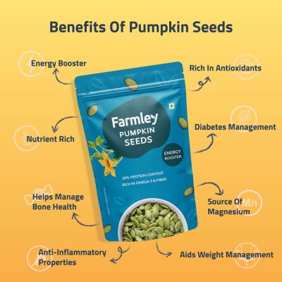 Farmley: Premium Jumbo Pumpkin Seeds Farmley Standee Pouch 200 g