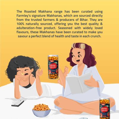 Farmley: Roasted & Flavored Makhana - Tangy Tomato Farmley Jar 83 g