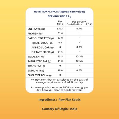 Farmley: Premium Flax Seeds Farmley Standee Pouch 200 g