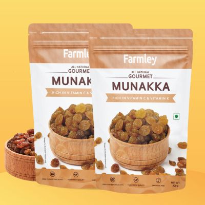 Farmley: Premium Munakka Farmley Standee Pouch 200 g
