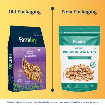 Farmley: Premium Broken Walnut Kernels Farmley Standee Pouch 200 g