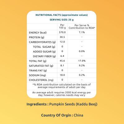Farmley: Premium Jumbo Pumpkin Seeds Farmley Standee Pouch 200 g