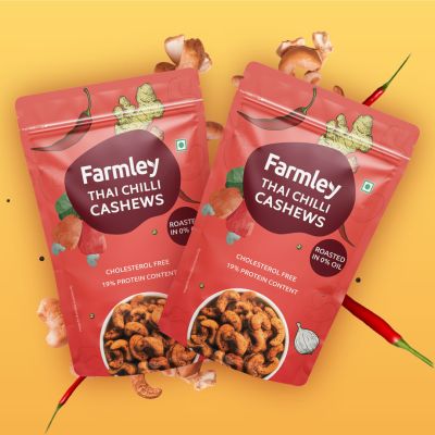 Farmley: Roasted Thai Chilli Cashew - Farmley Standee Pouch 200 g