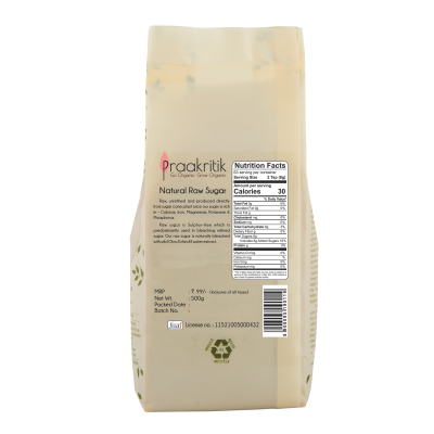 Praakritik: Organic Raw Sugar - 500g