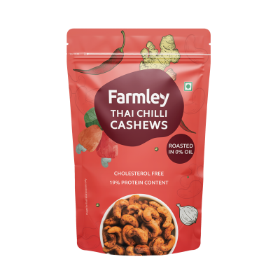 Farmley: Roasted Thai Chilli Cashew - Farmley Standee Pouch 200 g