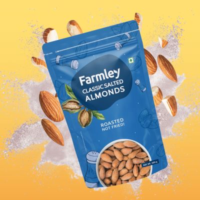 Farmley: Roasted & Salted Almonds Farmley Standee Pouch 200 g