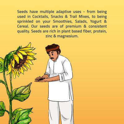 Farmley: Premium Sunflower Seeds Farmley Standee Pouch 200 g