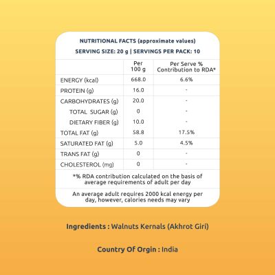 Farmley: Premium Broken Walnut Kernels Farmley Standee Pouch 200 g